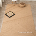 Tapis de jute en fibre naturelle de couleur naturelle Carpets